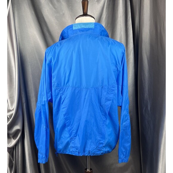 Vintage 90s Nike 1/2 Zip Windbreaker Jacket Sz L Spell Out Swoosh Blue Pullover - Picture 5 of 12